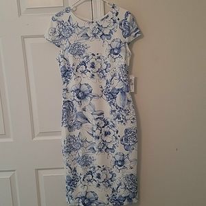 Premier Armour white and blue floral print dress